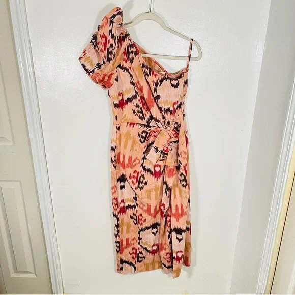 NEW Ulla Johnson Idra Ikat Cotton Midi Dress Sienna - Picture 2 of 9